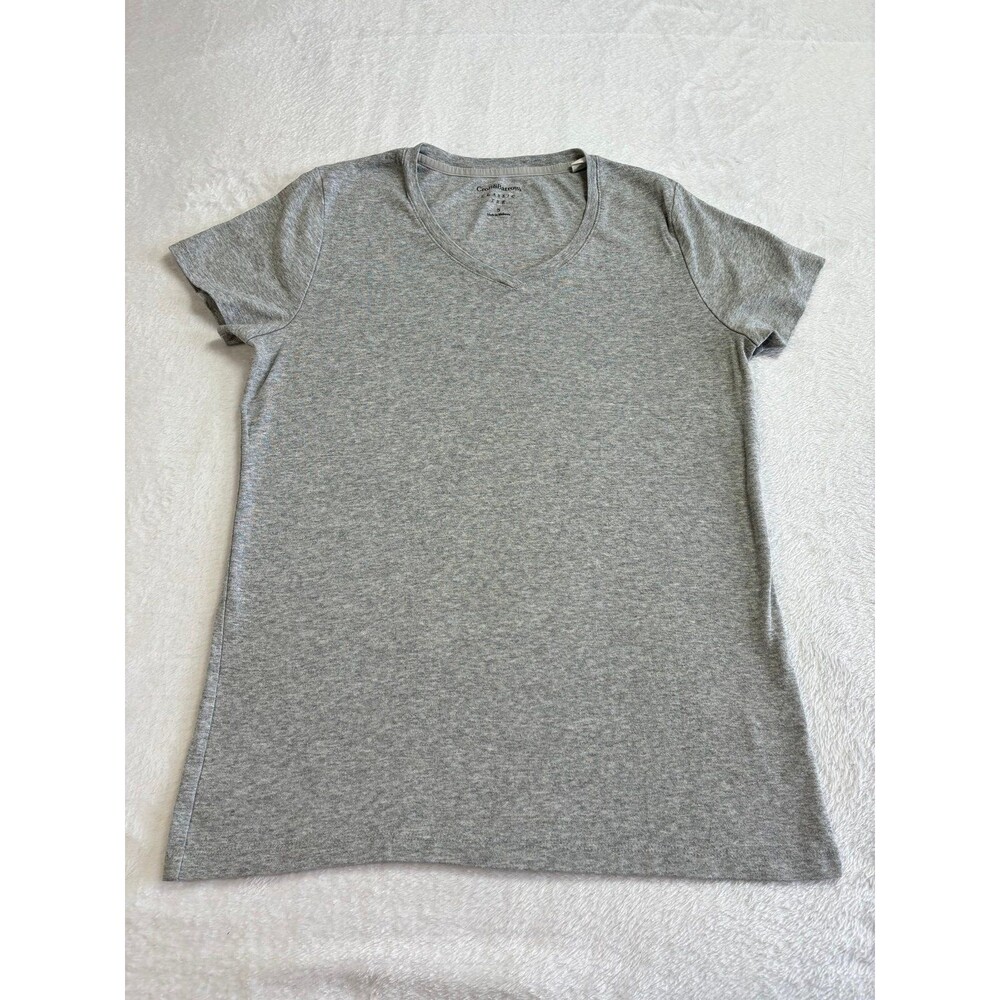 croft and barrow  classic tee women’s grey short sleeve T shirt size small